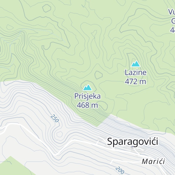 Map of Prisjeka