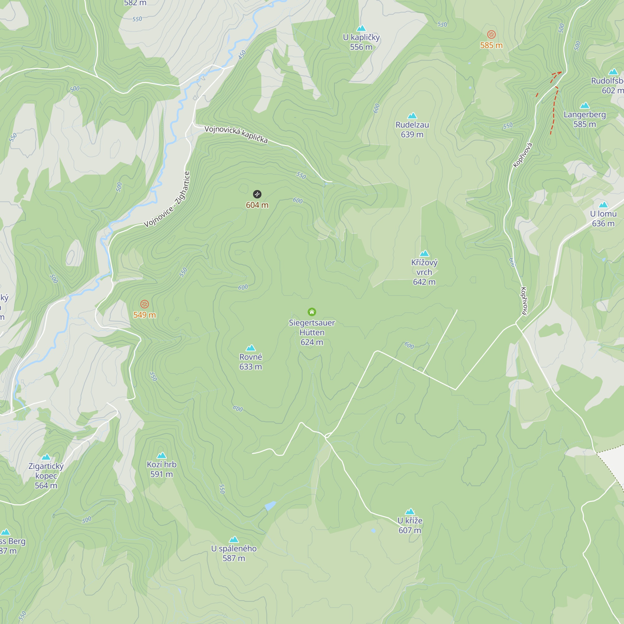 Siegertsauer Hütten map
