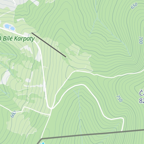 Map of Šibenický vrch