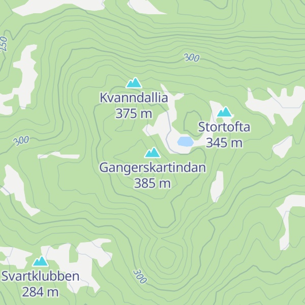 Map of Gangerskartindan