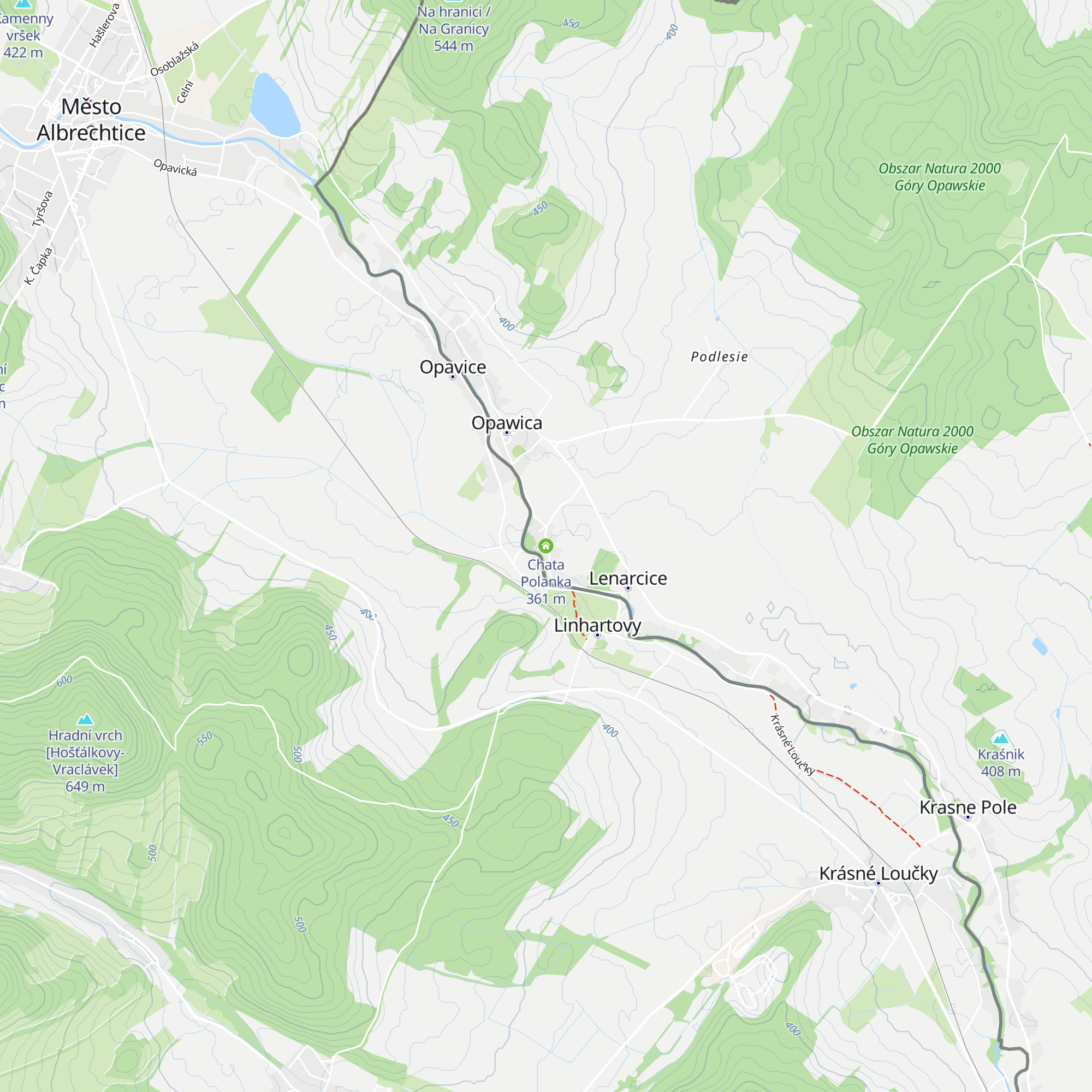 Chata Polanka map