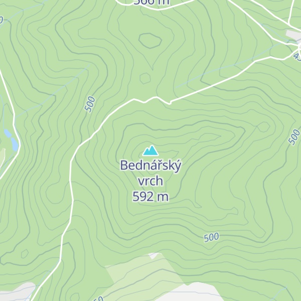 Map of Bednářský vrch