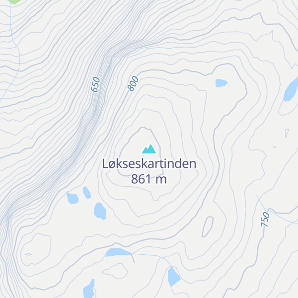 Map of Løkseskartinden