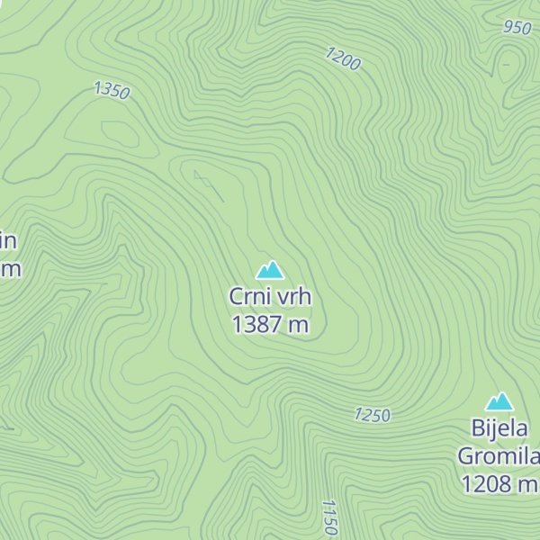 Map of Crni vrh