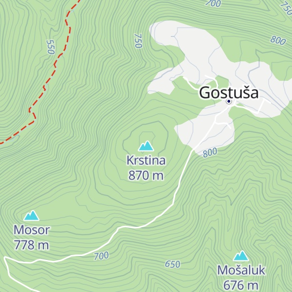 Map of Krstina