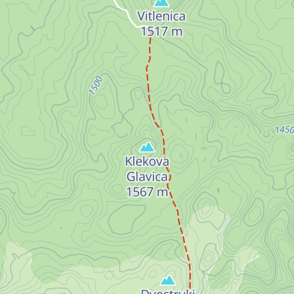 Map of Klekova Glavica