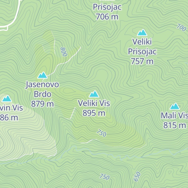 Map of Veliki Vis