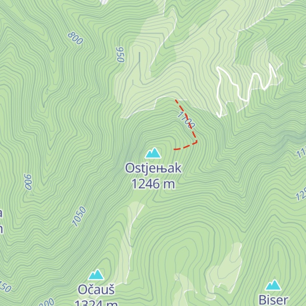Map of Ostјeњak