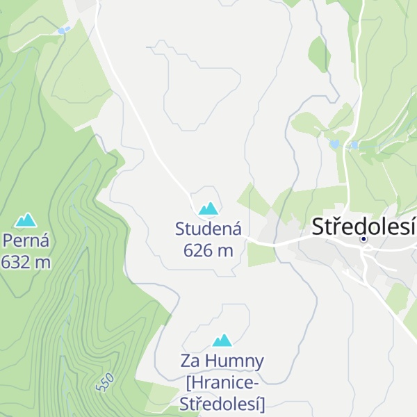 Map of Studená