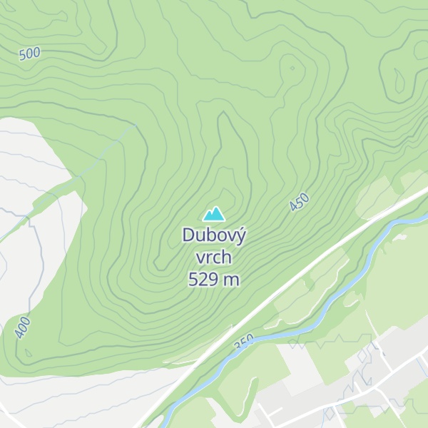 Map of Dubový vrch