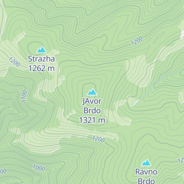Map of ЈAvor Brdo