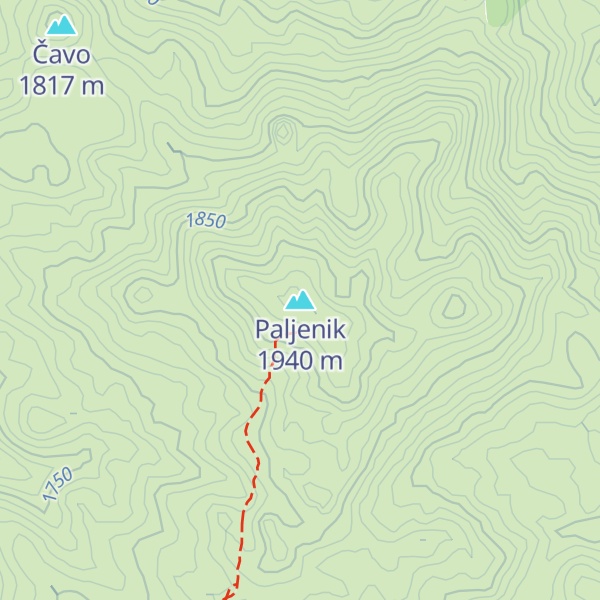 Map of Paljenik