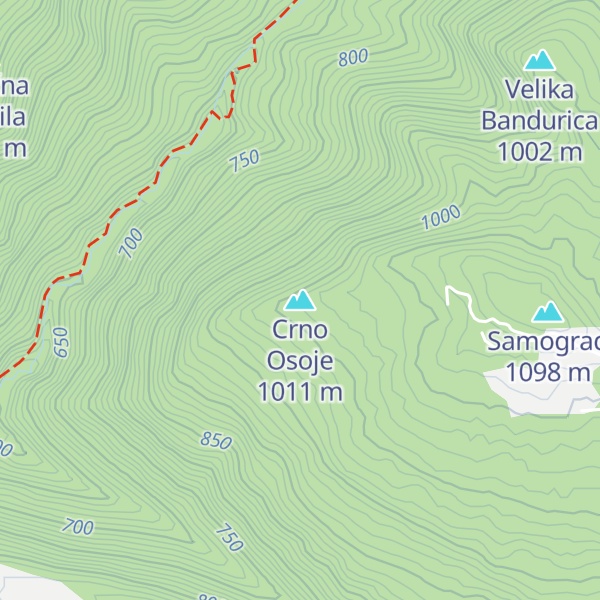 Map of Crno Osoje