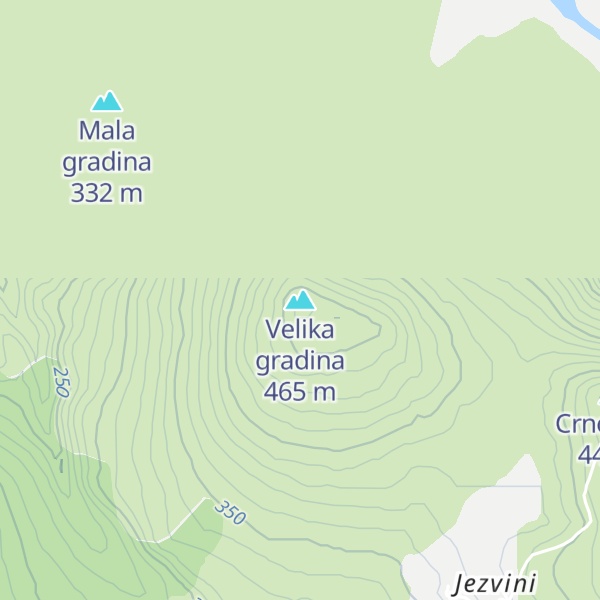 Map of Velika gradina