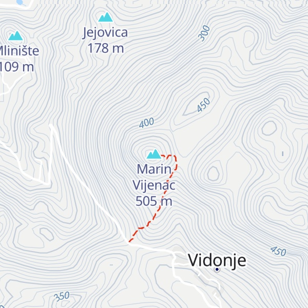 Map of Marin Vijenac