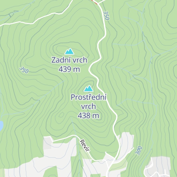 Map of Prostřední vrch