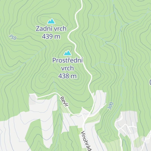 Map of Přední vrch