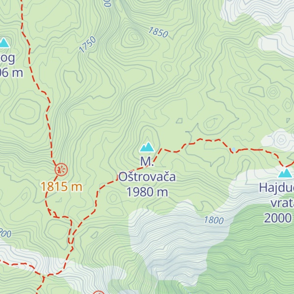 Map of M. Oštrovača