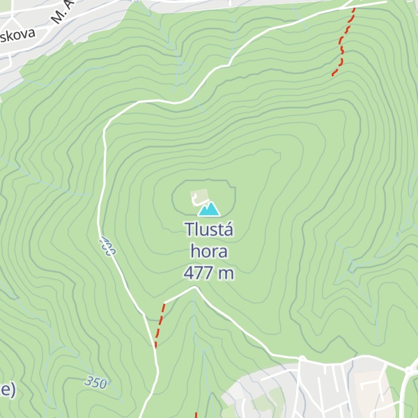 Map of Tlustá hora
