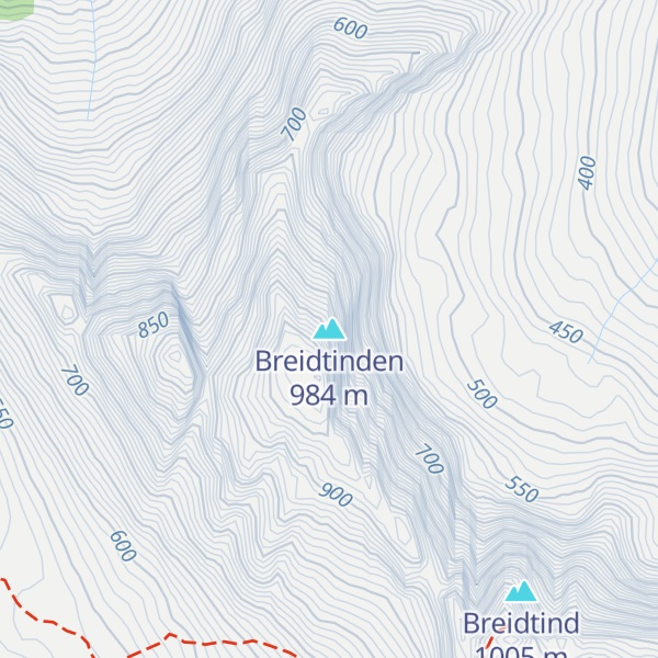 Map of Breidtinden