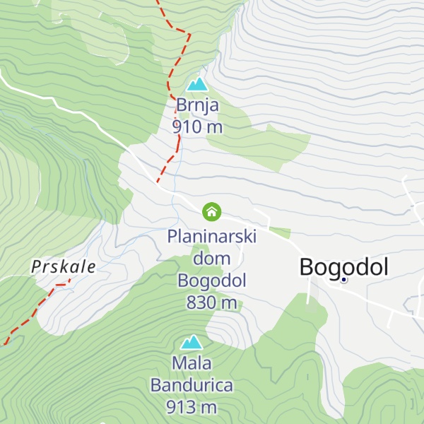 Map of Planinarski dom Bogodol