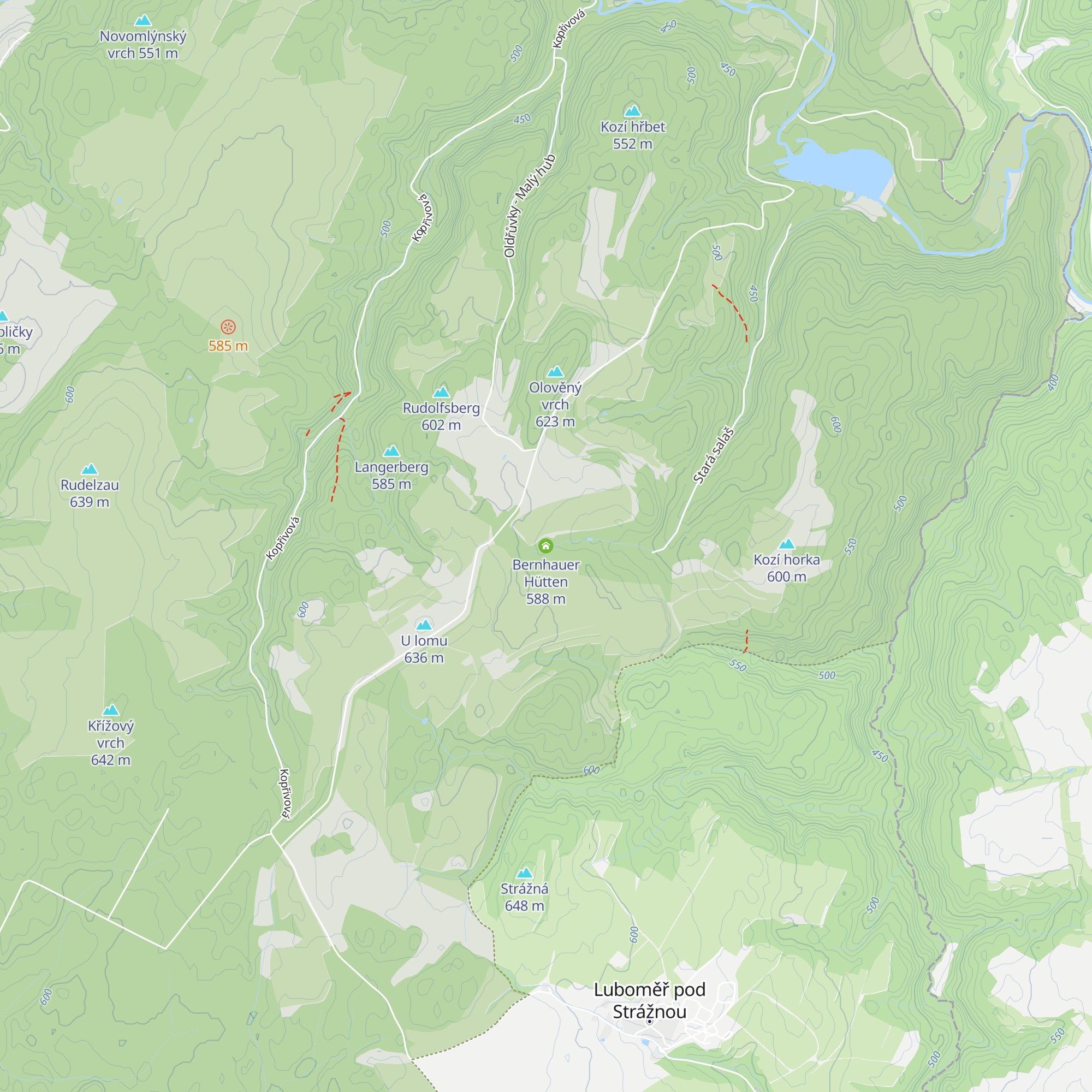 Bernhauer Hütten map