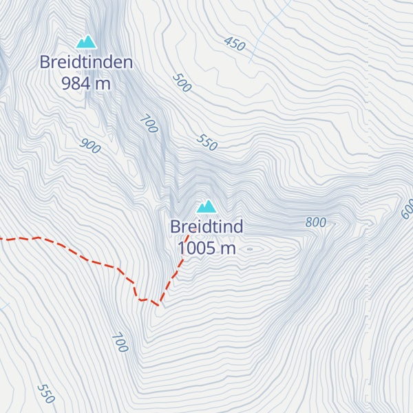 Map of Breidtind