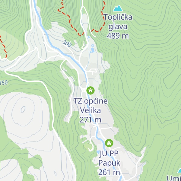 Map of TZ općine Velika