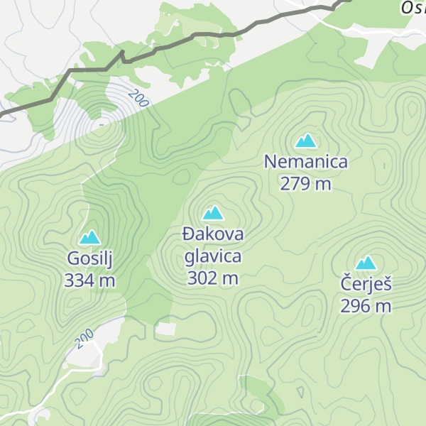 Map of Đakova glavica