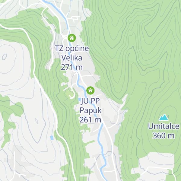 Map of JU PP Papuk