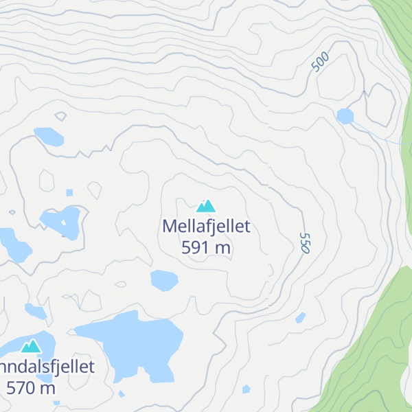 Map of Mellafjellet