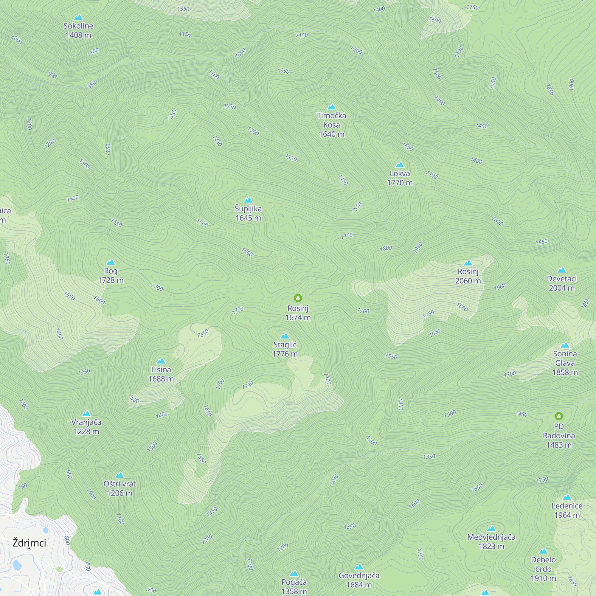 Rosinj map
