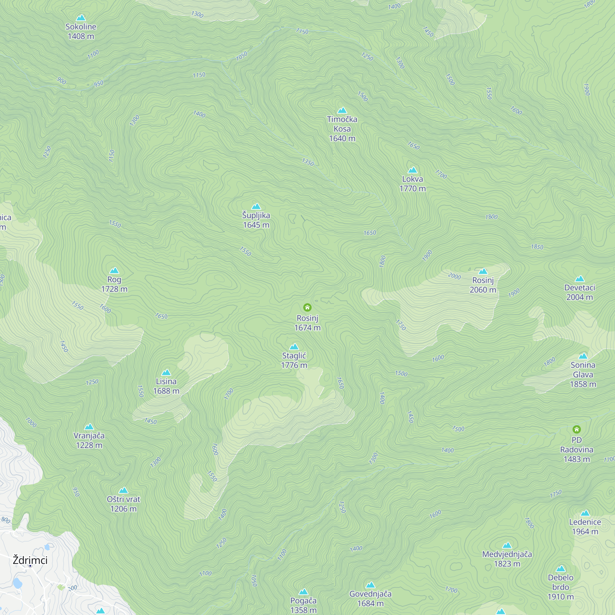 Rosinj map