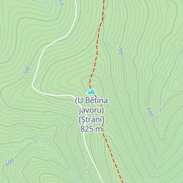 Map of (U Bětina javoru) [Strání]