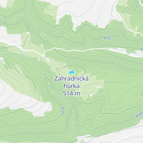 Map of Zahradnická hůrka