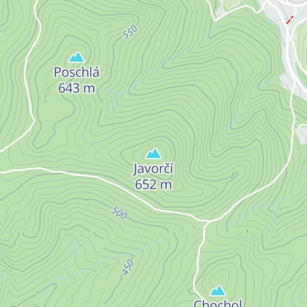 Map of Javorčí
