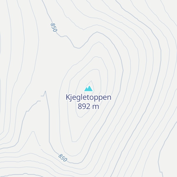 Map of Kjegletoppen