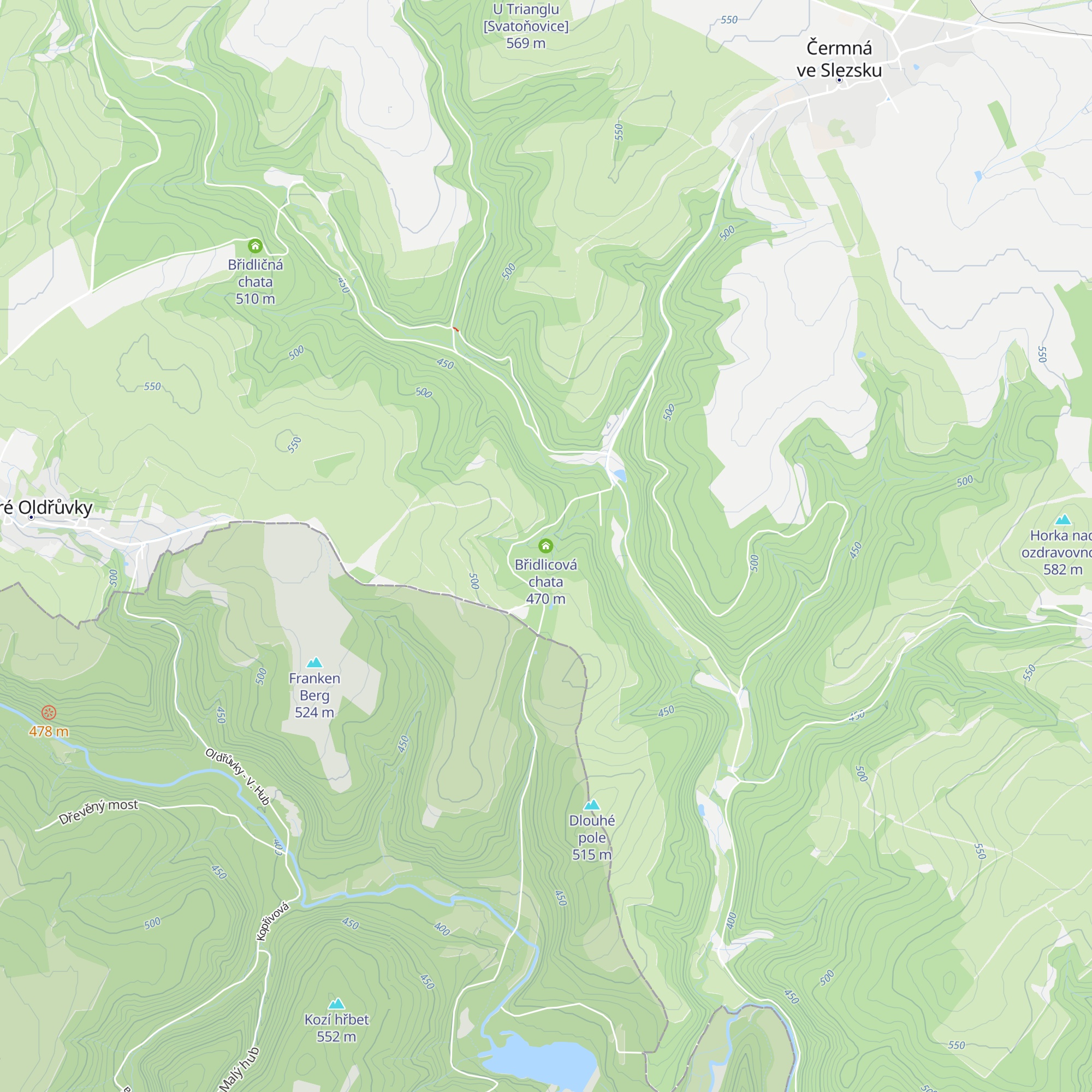 Břidlicová chata map