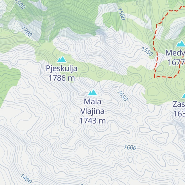 Map of Mala Vlajina
