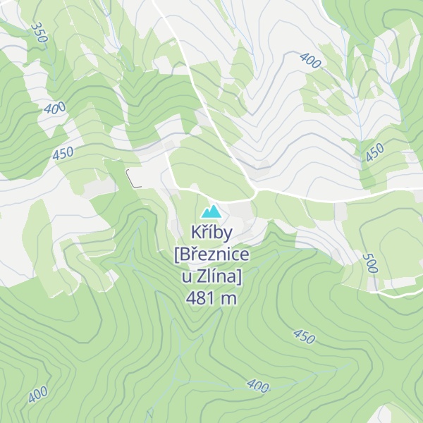 Map of Kříby [Březnice u Zlína]