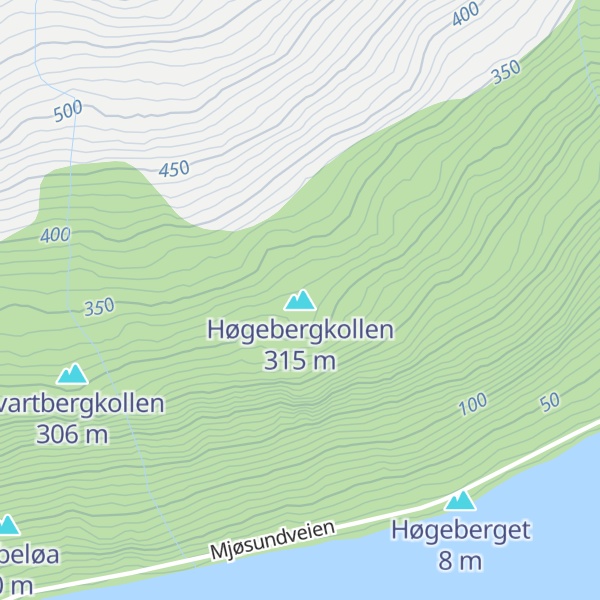Map of Høgebergkollen