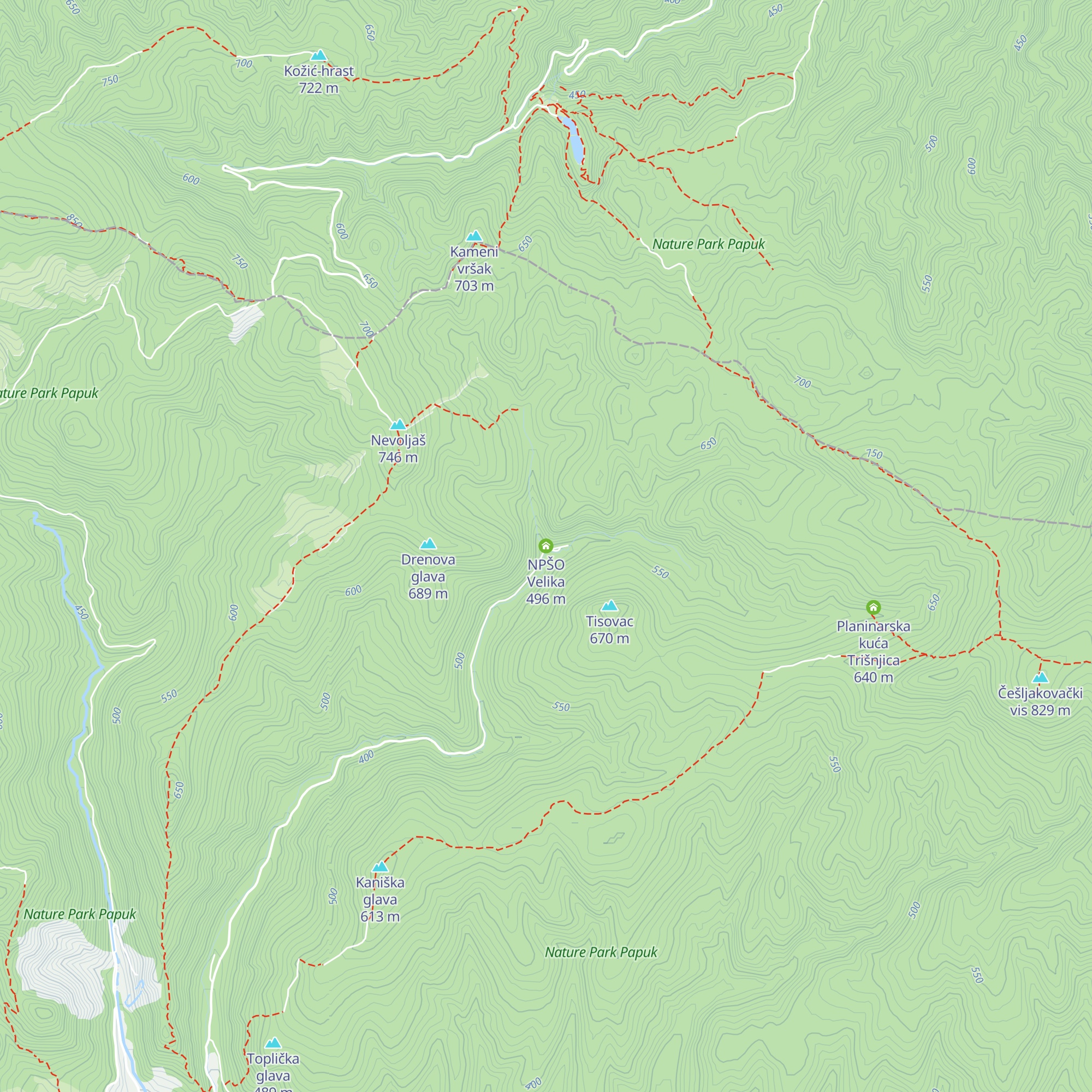 NPŠO Velika map