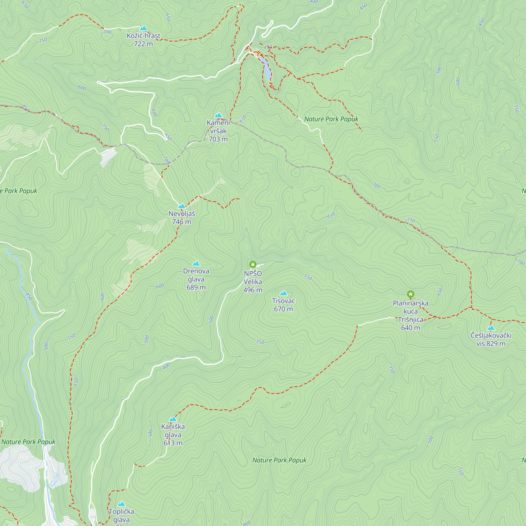 Lovačka kuća Duboka map