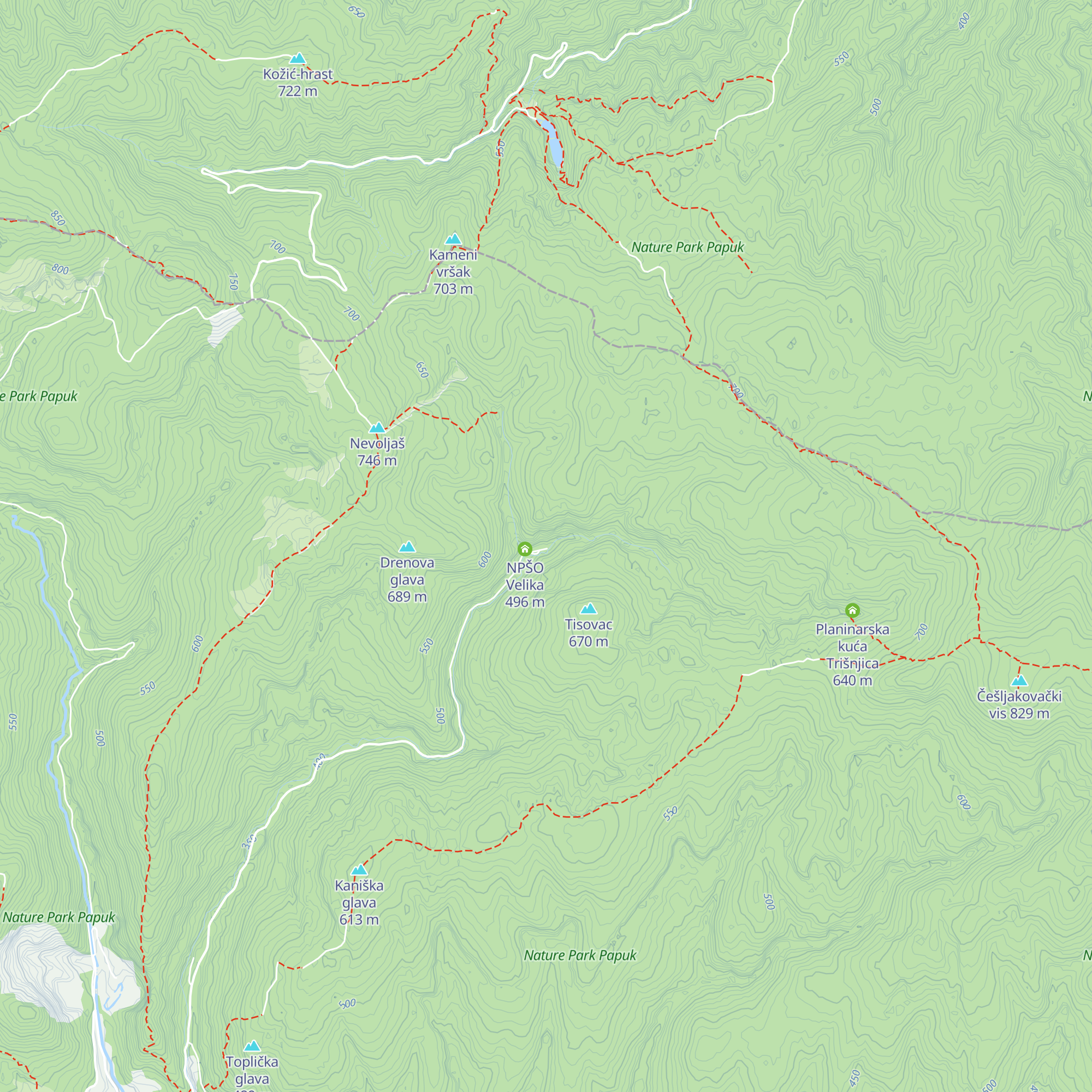 Lovačka kuća Duboka map