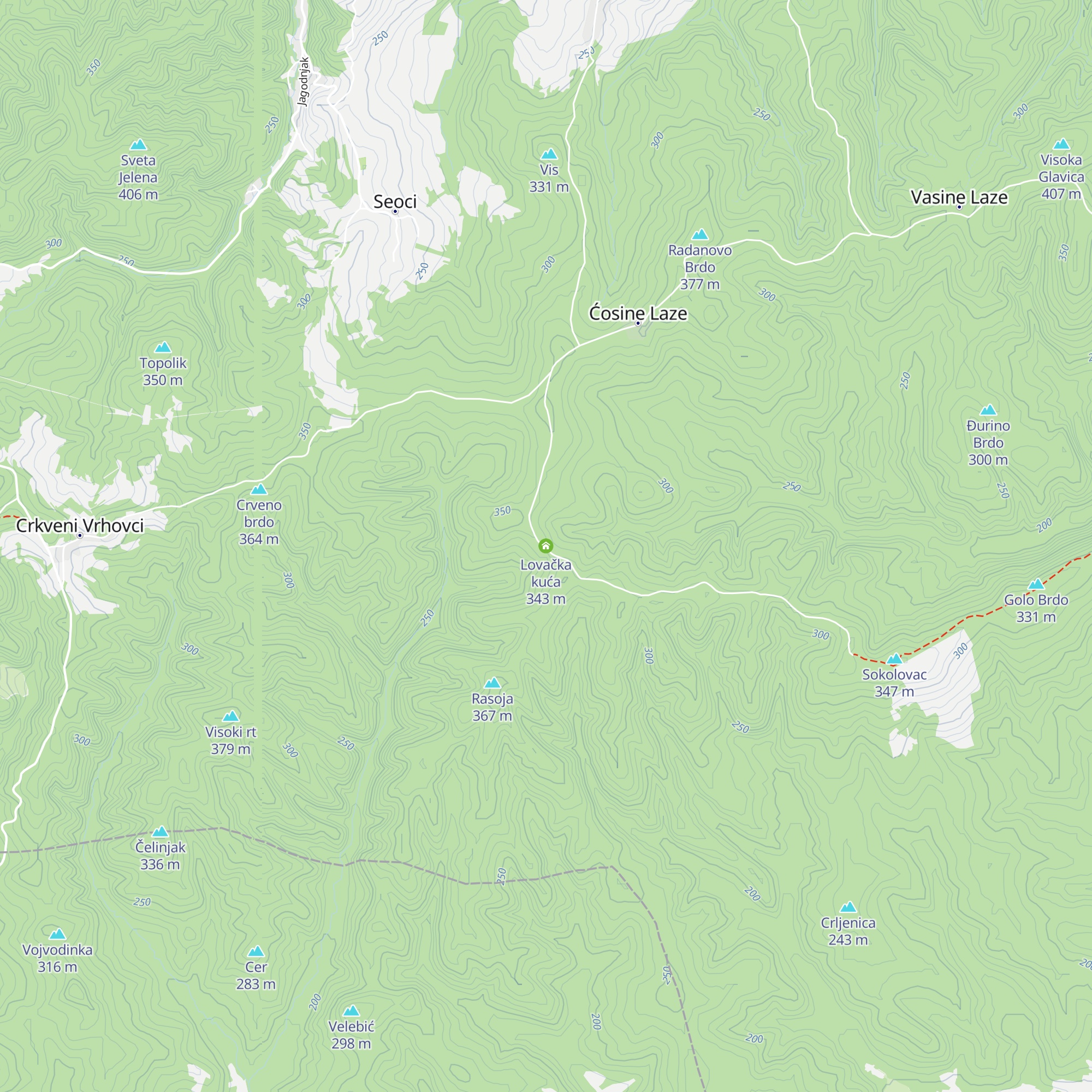 Lovačka kuća map