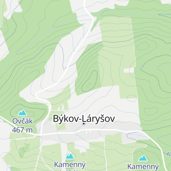 Map of Kostelní vrch [Býkov-Láryšov-Býkov]