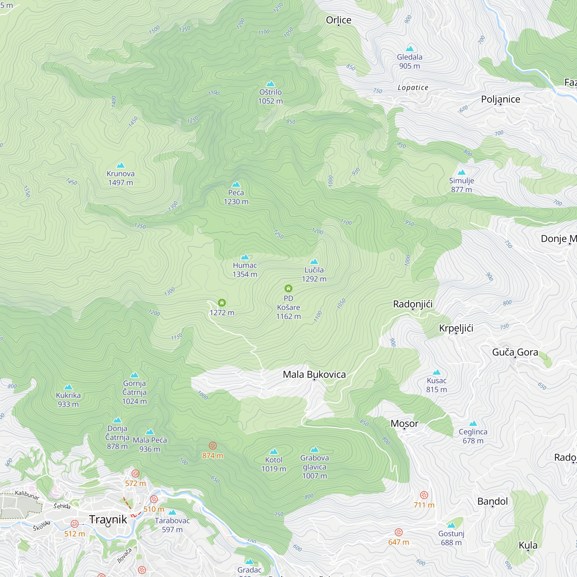 PD Košare map