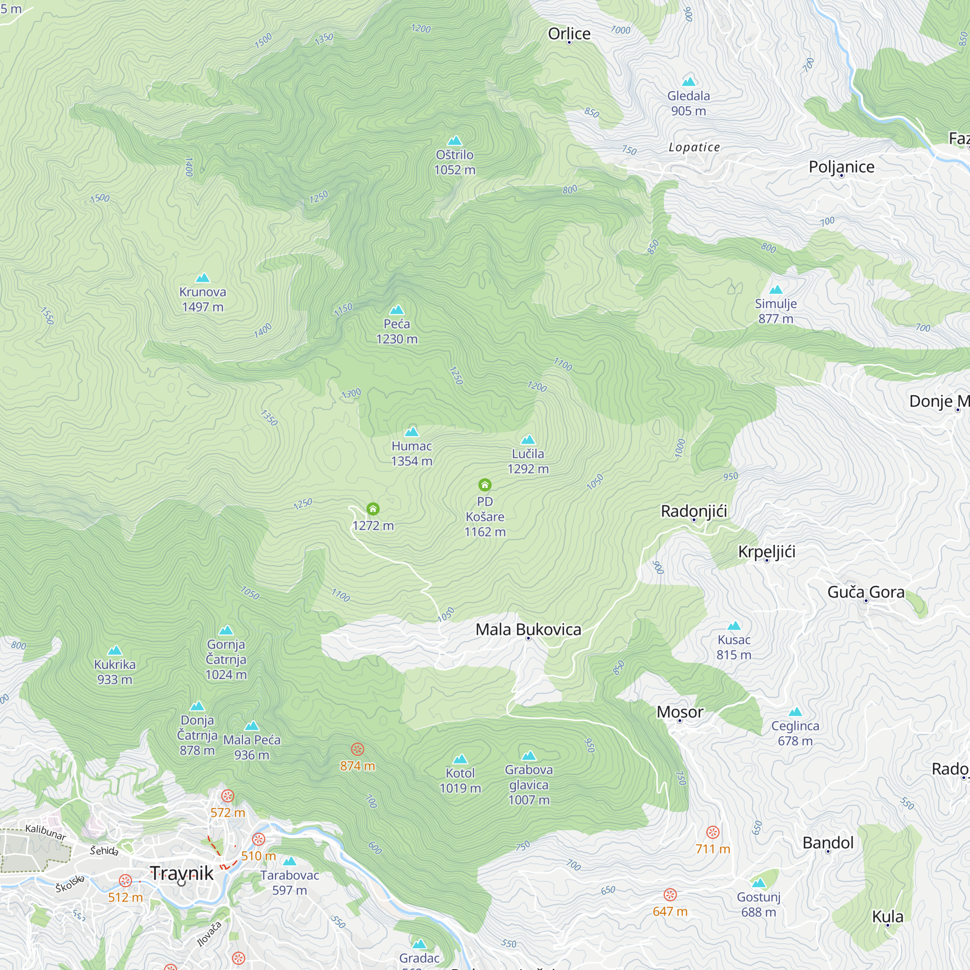 PD Košare map