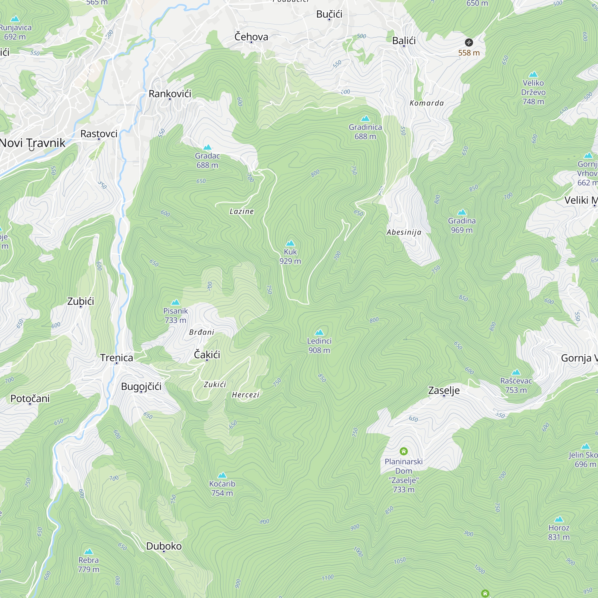 Planinarski dom map