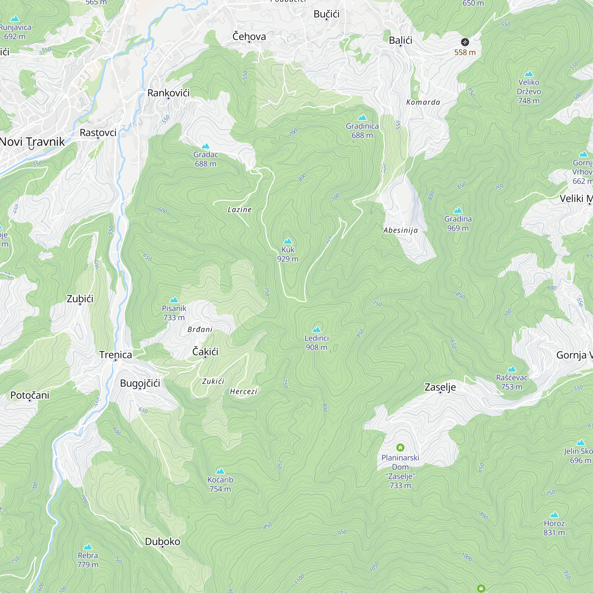 Planinarski dom map